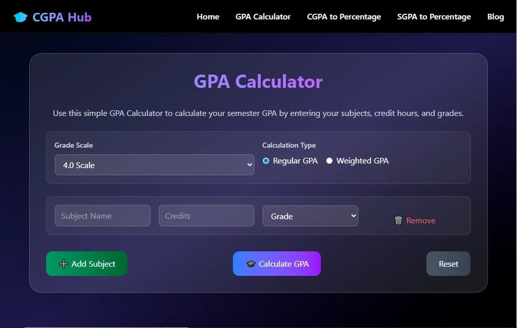 How to use the Unweighted and Weighted GPA Calculator