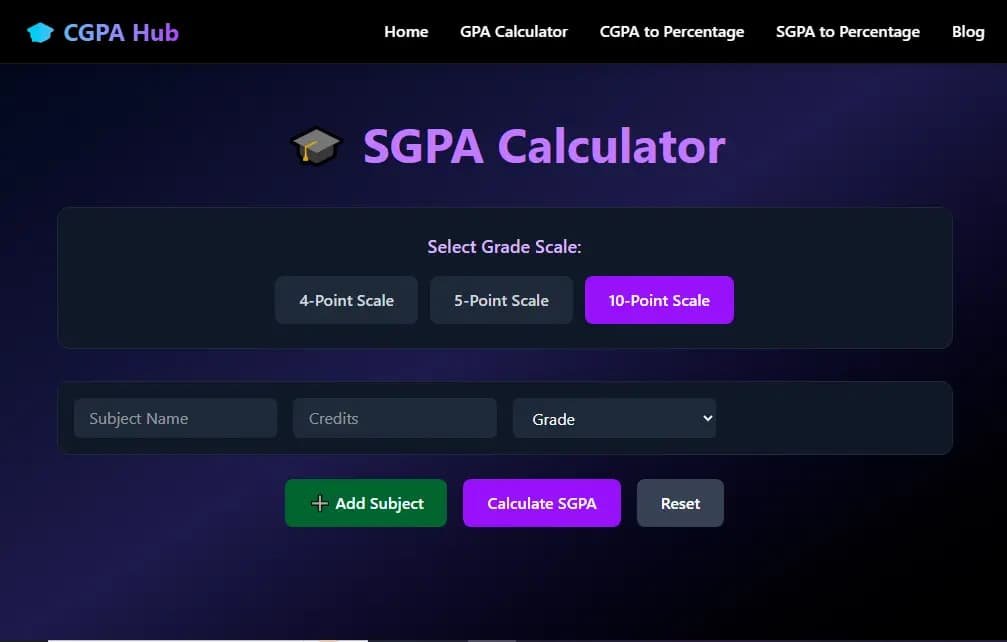 How to Use Our SGPA Calculator