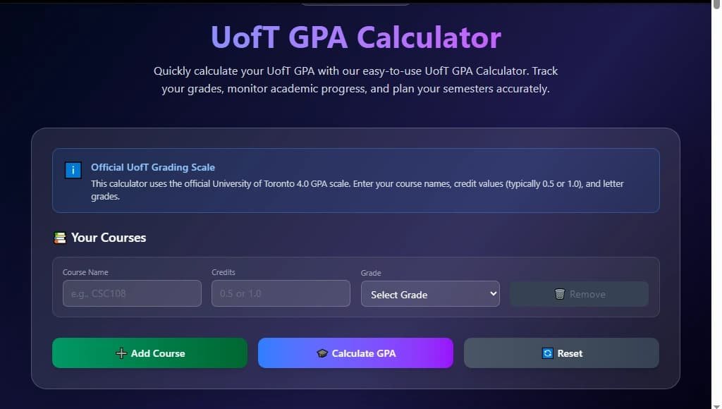 How to Use a UofT GPA Calculator