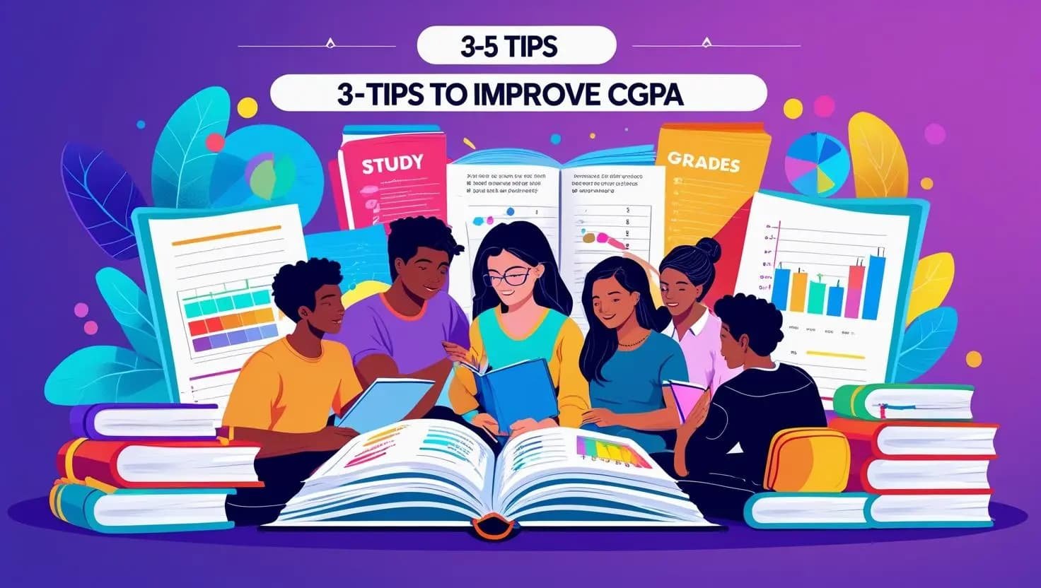 Infographic detailing study tips for a high GPA